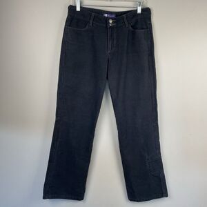 IBEX Certified Organic Cotton Cargo Pants Women Size 8 Black Heavy Hiking Warm